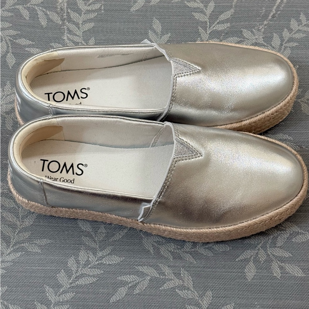Silver Platform Espadrille Loafers - Picture 6 of 6